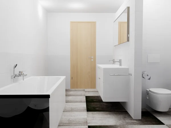Architectural visualisation of a bathroom